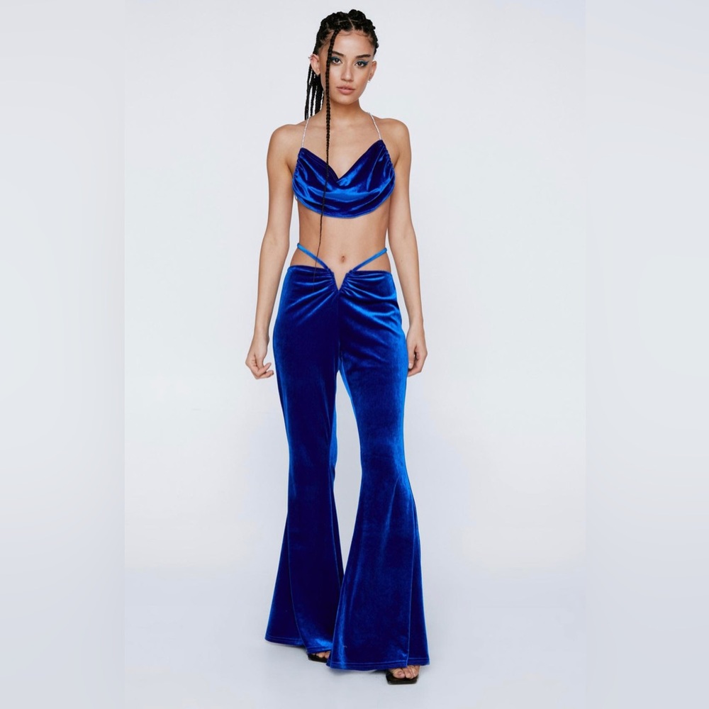 Nasty Gal | Velvet Diamonte Two Piece Set